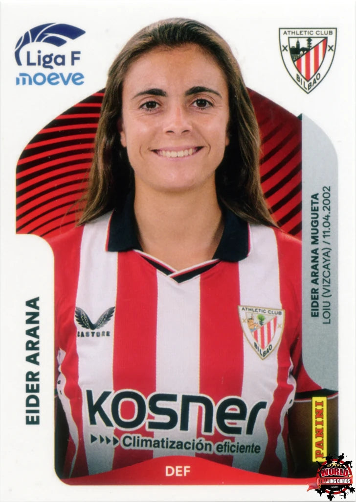Cromo Trading Card Fútbol-Naia Landaluze-Athletic Club-Panini Liga F Moeve 2025-2026-29 A -Basico