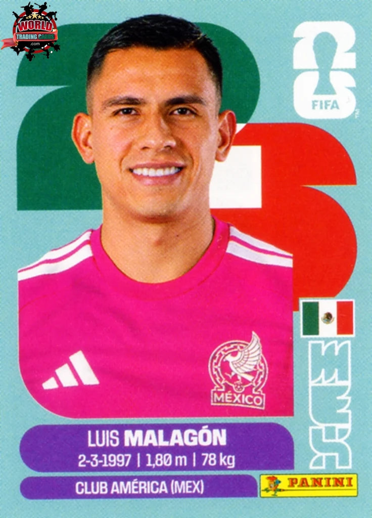 #MEX002 | Panini | Fifa World Cup Stickers | 2026 | Luis Malagón | Mexico | Base