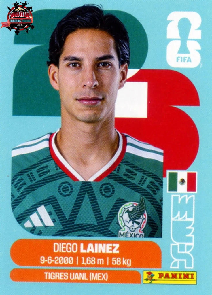 #MEX008 | Panini | Fifa World Cup Stickers | 2026 | Diego Lainez | Mexico | Base