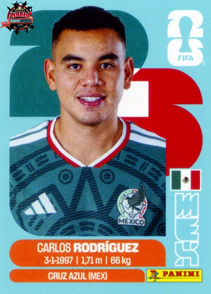#MEX009 | Panini | Fifa World Cup Stickers | 2026 | Carlos Rodriguez | Mexico | Base