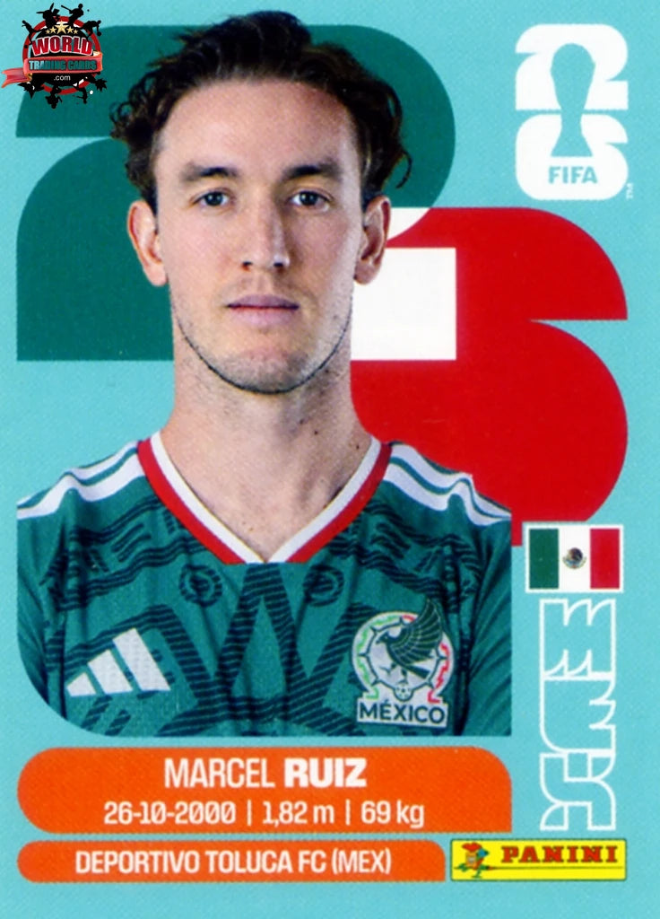 #MEX012 | Panini | Fifa World Cup Stickers | 2026 | Marcel Ruiz | Mexico | Base