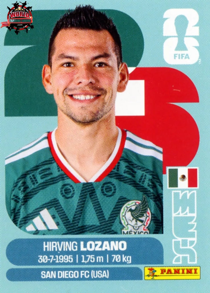 #MEX015 | Panini | Fifa World Cup Stickers | 2026 | Hirving Lozano | Mexico | Base
