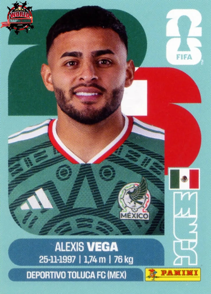 #MEX018 | Panini | Fifa World Cup Stickers | 2026 | Alexis Vega | Mexico | Base