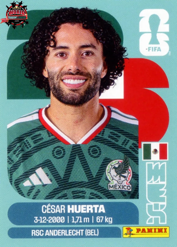 #MEX020 | Panini | Fifa World Cup Stickers | 2026 | Cesar Huerta | Mexico | Base