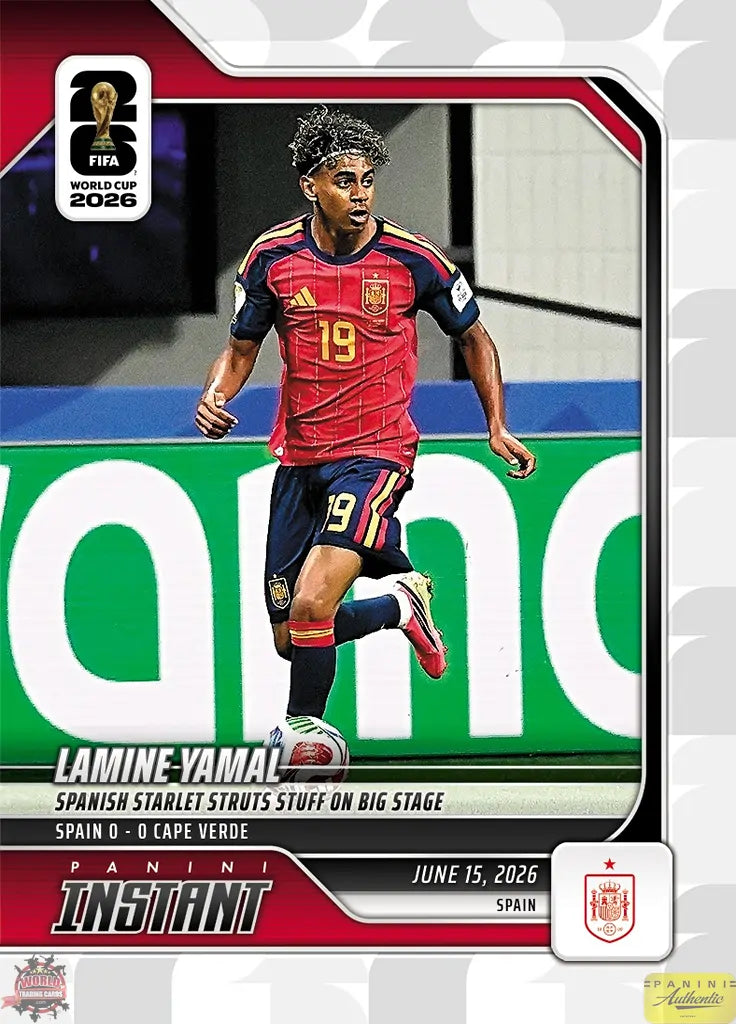 PIWC030 | Panini | FIFA World Cup | 2026 | PANINI INSTANT | Lamine Yamal | Base | Exclusive USA | Limited Editions | PREORDEN | ENVÍO 40 días aproximadamente desde la fecha de compra.