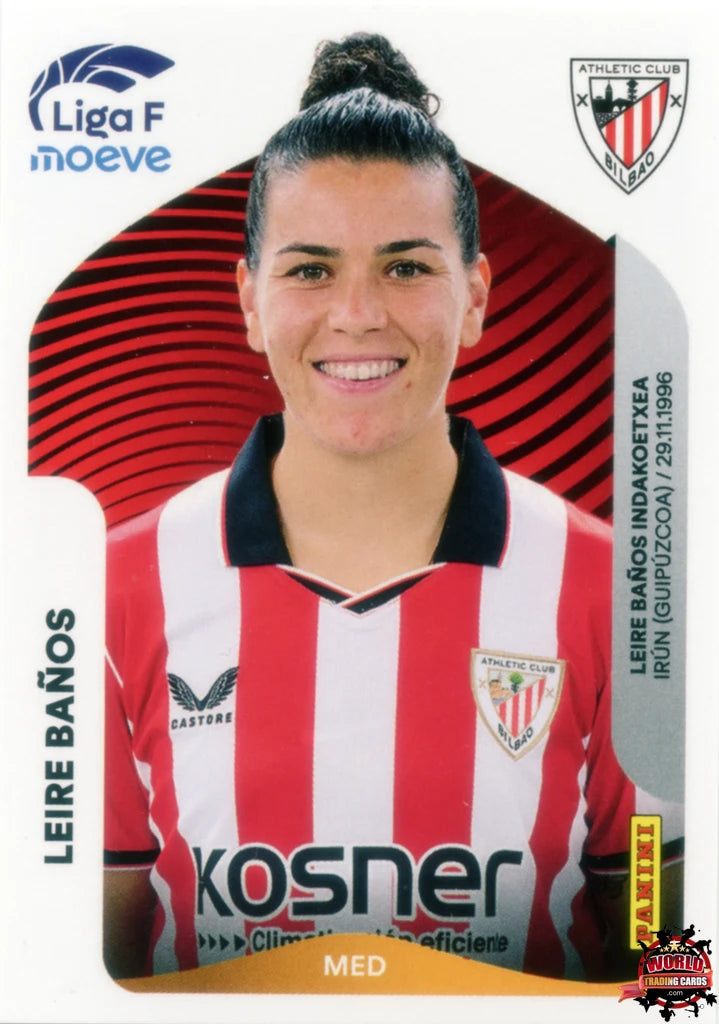 Cromo Trading Card Fútbol-Leire Baños-Athletic Club-Panini Liga F Moeve 2025-2026-31-Basico