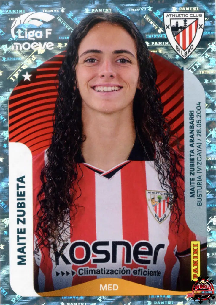 Cromo Trading Card Fútbol-Maite Zubieta-Athletic Club-Panini Liga F Moeve 2025-2026-34-Brillante