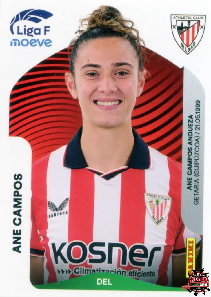 Cromo Trading Card Fútbol-Ane Campos-Athletic Club-Panini Liga F Moeve 2025-2026-38-Basico