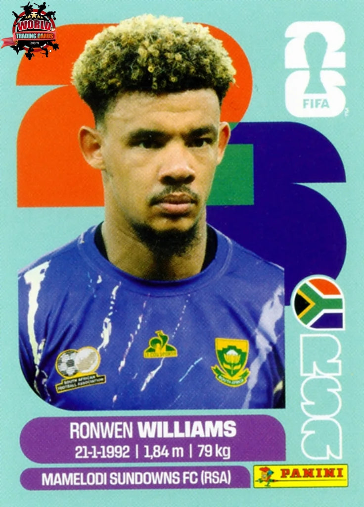 #RSA002 | Panini | Fifa World Cup Stickers | 2026 | Ronwen Williams | South Africa | Base