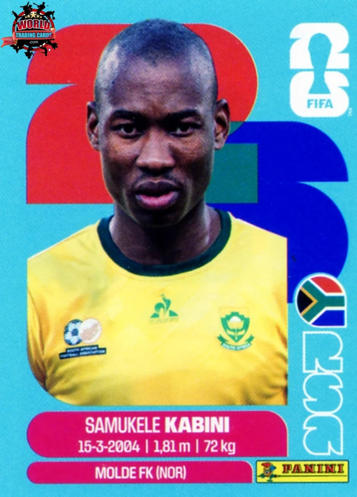 #RSA005 | Panini | Fifa World Cup Stickers | 2026 | Samukele Kabini | South Africa | Base