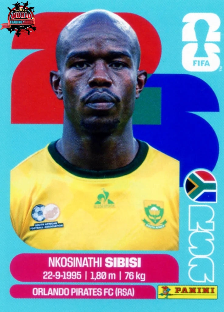 #RSA010 | Panini | Fifa World Cup Stickers | 2026 | Nkosinathi Sibisi | South Africa | Base