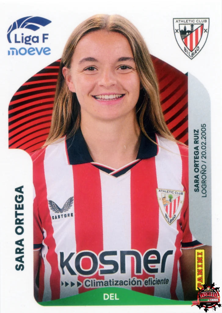Cromo Trading Card Fútbol-Sara Ortega-Athletic Club-Panini Liga F Moeve 2025-2026-40-Basico