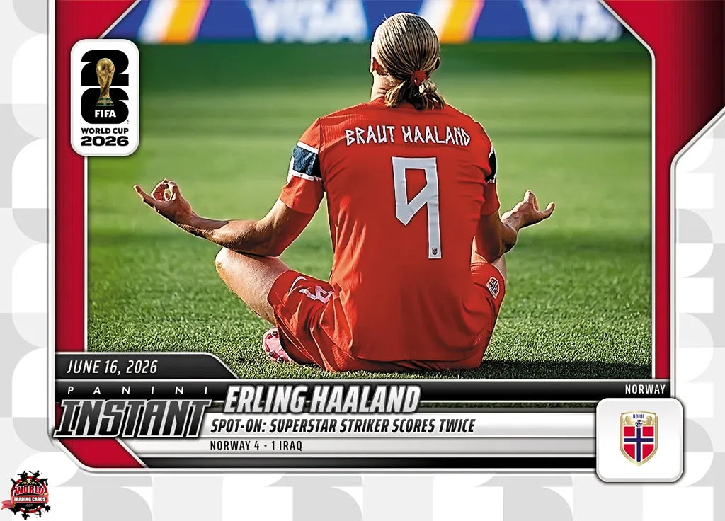 PIWC042 | Panini | FIFA World Cup | 2026 | PANINI INSTANT | Erling Haaland | Base | Exclusive USA | Limited Editions | PREORDEN | ENVÍO 40 días aproximadamente desde la fecha de compra.