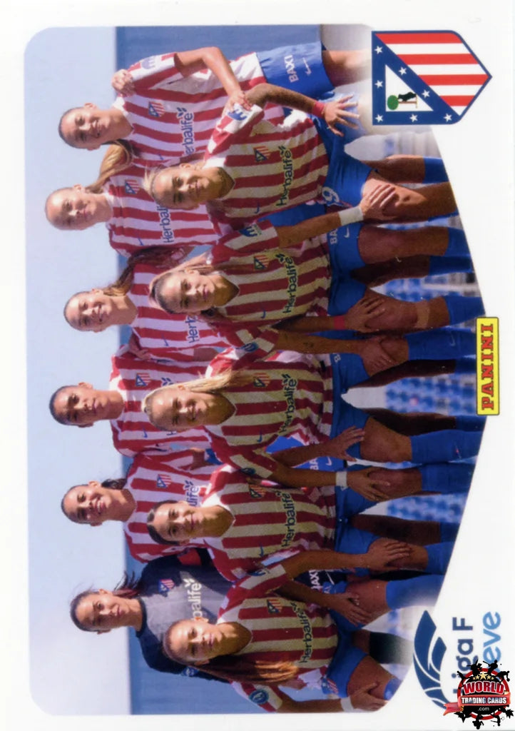 Cromo Trading Card Fútbol-Formación Atlético de Madrid-Atlético de Madrid-Panini Liga F Moeve 2025-2026-43-Basico