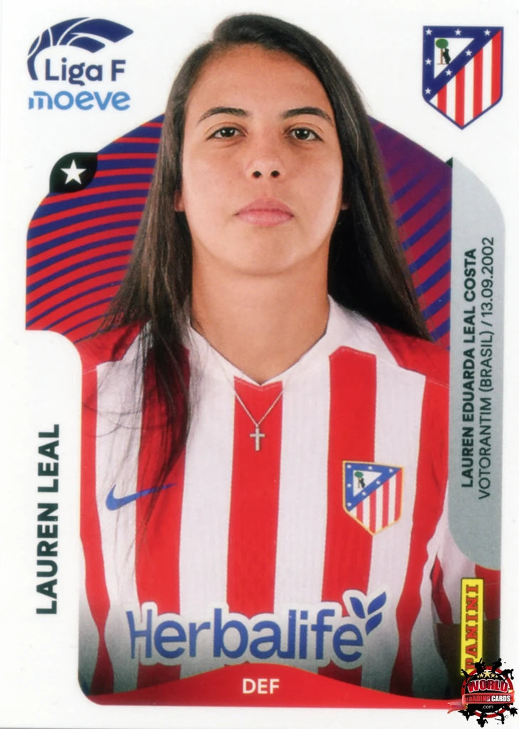 Cromo Trading Card Fútbol-Lauren Leal-Atlético de Madrid-Panini Liga F Moeve 2025-2026-48-Basico