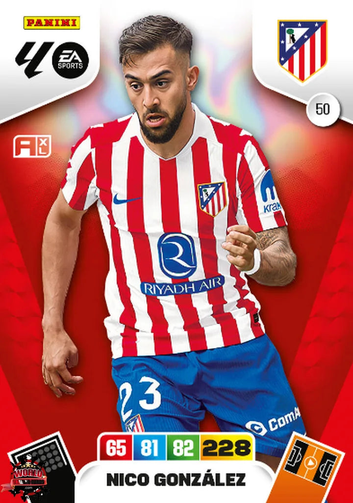 Nico González - Atlético de Madrid - Panini Adrenalyn XL - 2025-2026 - 50 - Basico