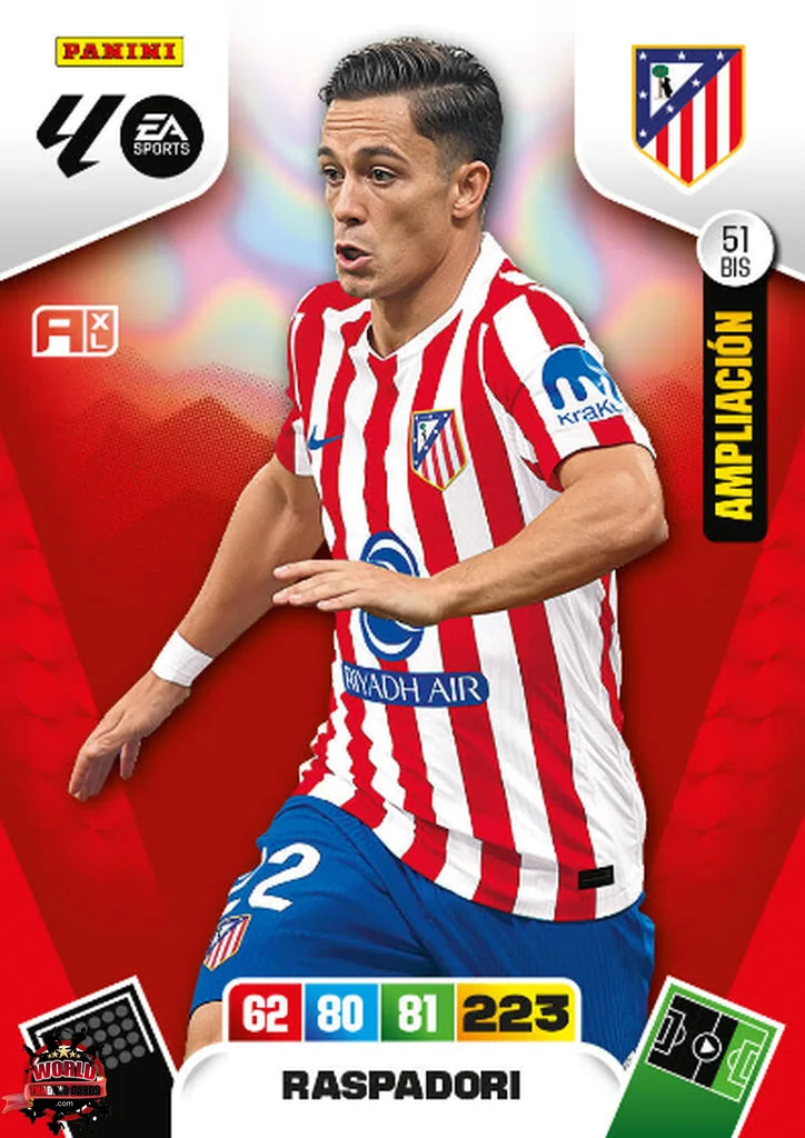 Raspadori - Atlético de Madrid - Panini Adrenalyn XL - 2025-2026 - 51Bis - Basico Ampliación LP