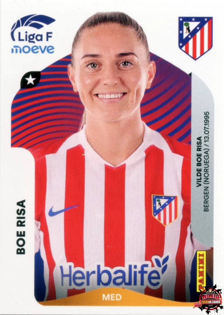 Cromo Trading Card Fútbol-Boe Risa-Atlético de Madrid-Panini Liga F Moeve 2025-2026-51-Basico