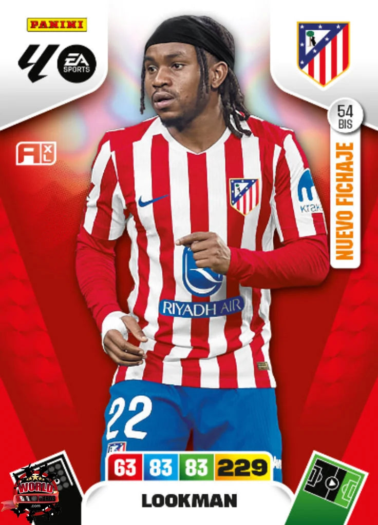 #054 Bis | Adrenalyn XL | La Liga | 2025-2026 | Lookman  | Atletico de Madrid | Nuevo Fichaje