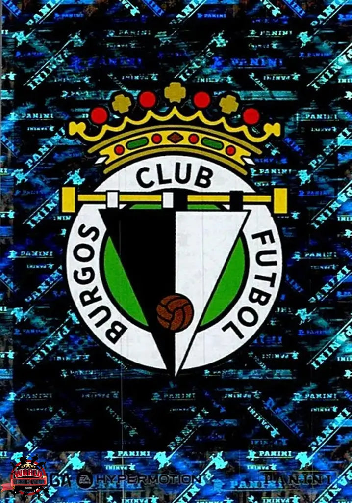 Cromo Trading Card Fútbol-Escudo-Burgos CF-Panini La Liga HypermotionV 2025-2026-59-Brillante