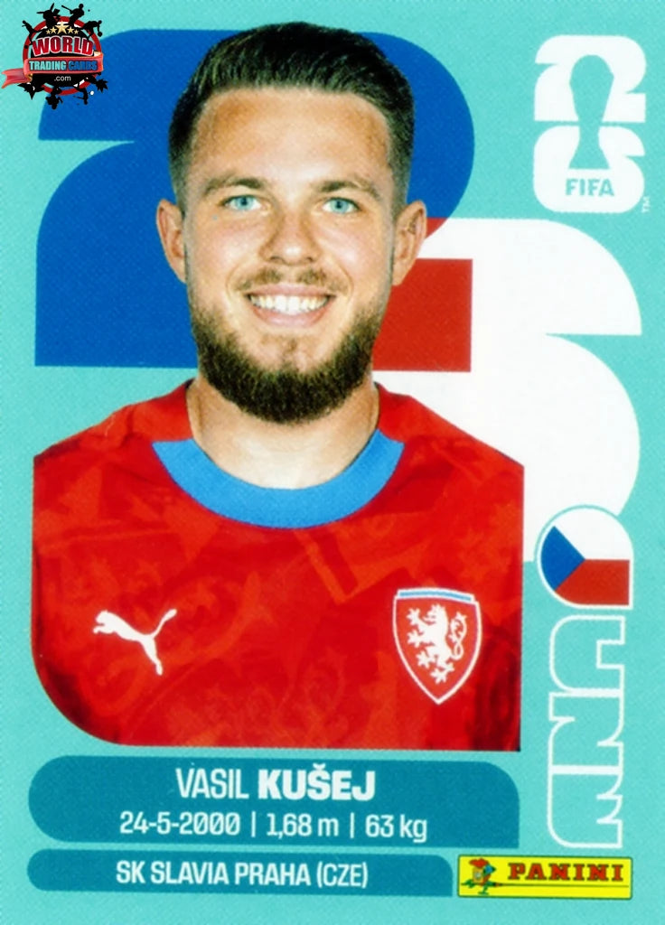 #CZE016 | Panini | Fifa World Cup Stickers | 2026 | Vasil Kusej | Czechia | Base