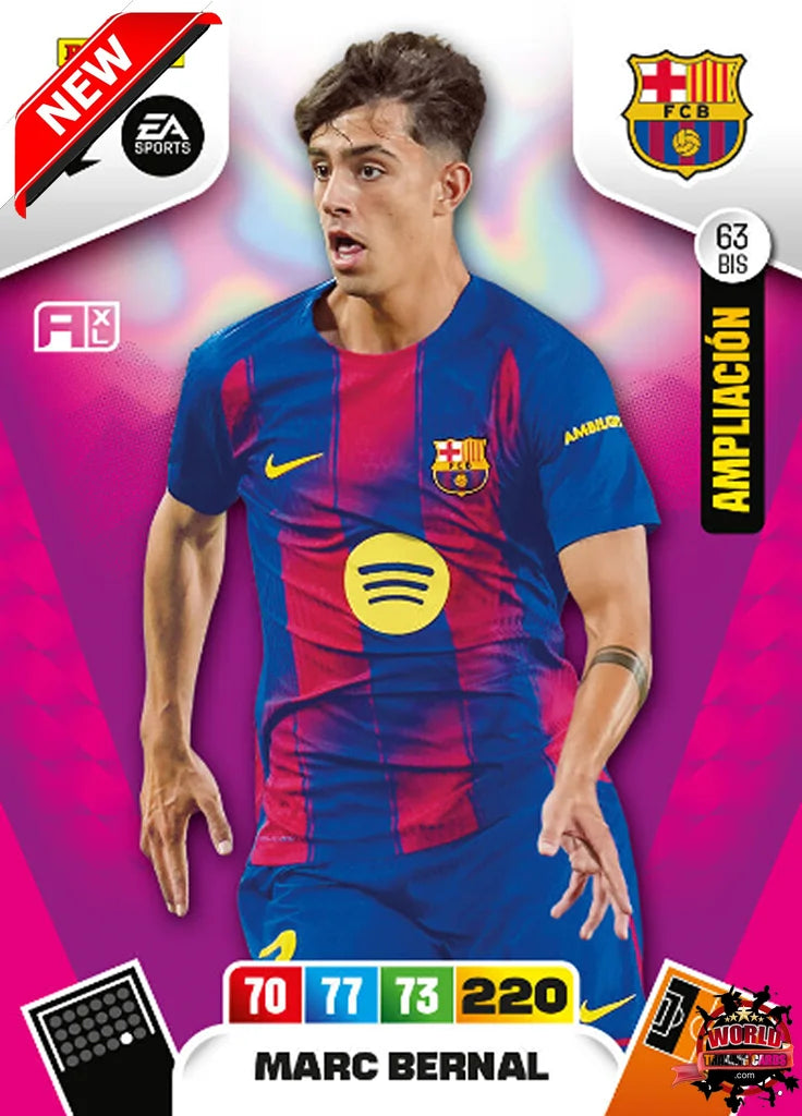 #063 Bis | Panini | Adrenalyn XL | La Liga | 2025-2026 | Marc Bernal | FC Barcelona | Update