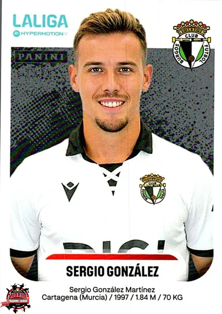 Cromo Trading Card Fútbol-Sergio González-Burgos CF-Panini La Liga HypermotionV 2025-2026-64B-Basico