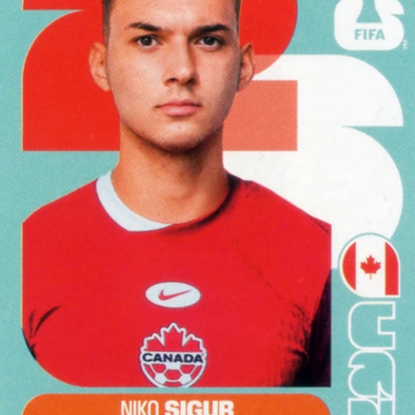 Football Trading Card-Niko Sigur-Canada-Panini Fifa World Cup