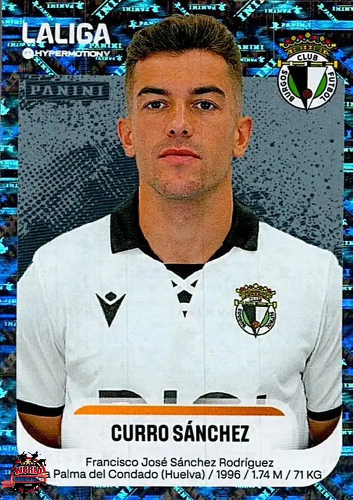 Cromo Trading Card Fútbol-Curro Sánchez-Burgos CF-Panini La Liga HypermotionV 2025-2026-73-Brillante