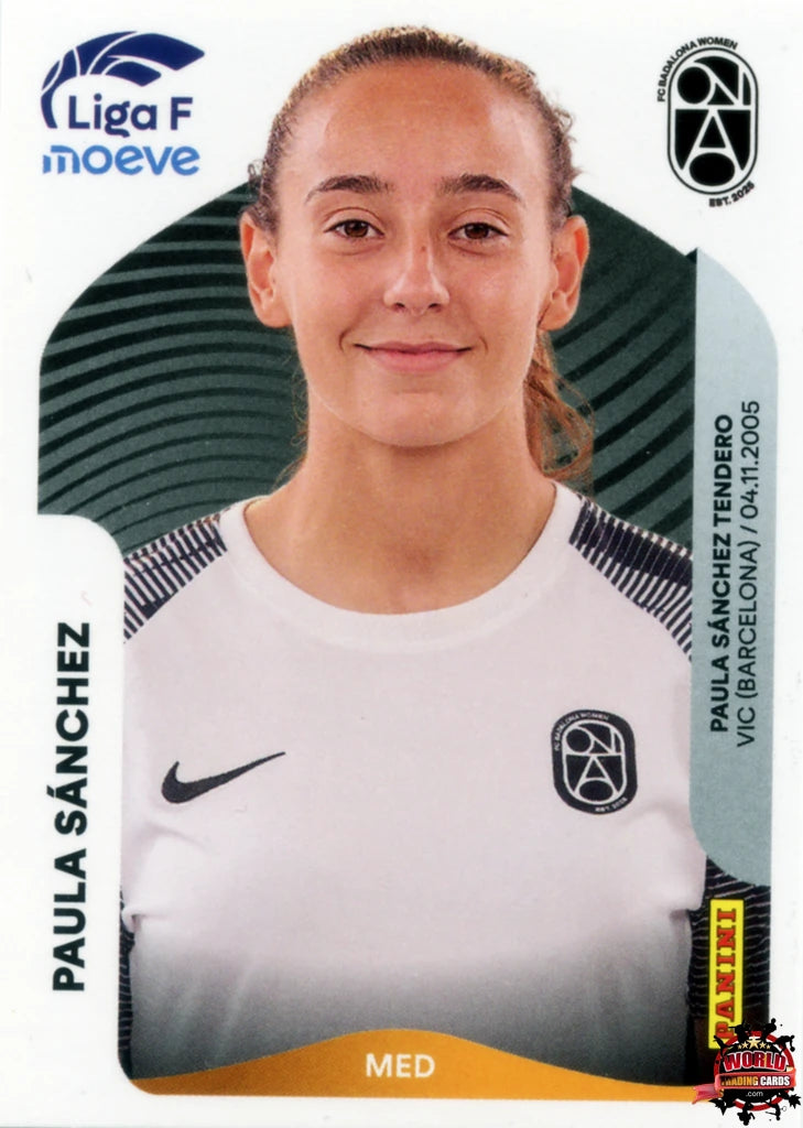 Cromo Trading Card Fútbol-Paula Sánchez-FC Badalona Women-Panini Liga F Moeve 2025-2026-74-Basico