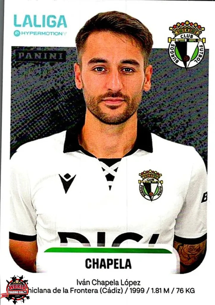 Cromo Trading Card Fútbol-Chapela-Burgos CF-Panini La Liga HypermotionV 2025-2026-76-Basico