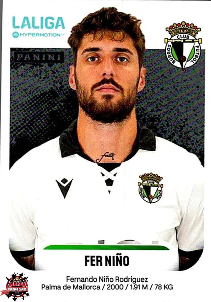 Cromo Trading Card Fútbol-Fer Niño-Burgos CF-Panini La Liga HypermotionV 2025-2026-77-Basico
