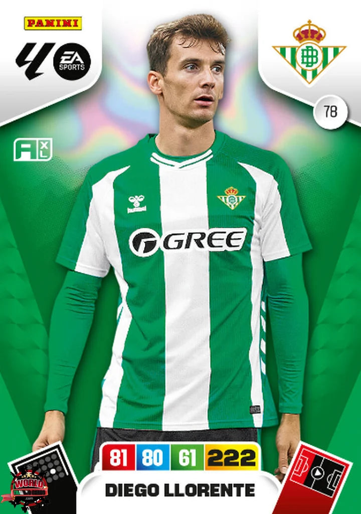 Diego Llorente - Real Betis - Panini Adrenalyn XL - 2025-2026 - 78 - Basico