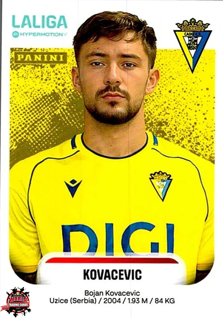 Cromo Trading Card Fútbol-Kovacevic-Cádiz CF-Panini La Liga HypermotionV 2025-2026-84-Basico