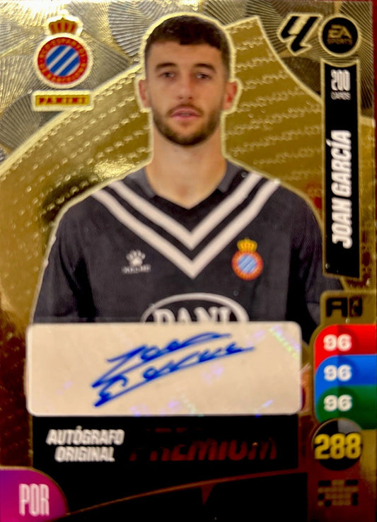 Panini Adrenalyn XL La Liga 2024/2025 - AUTÓGRAFO ORIGINAL PREMIUM - JOAN GARCIA - ESPAÑOL - 200 UNIDADES IMPRESAS