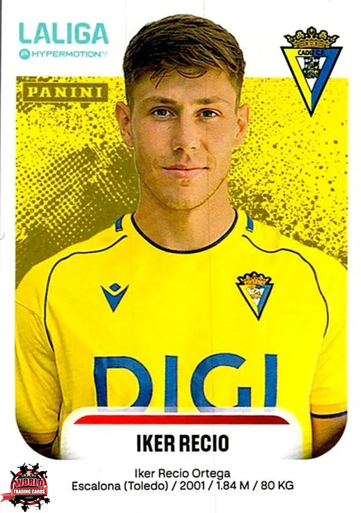 Cromo Trading Card Fútbol-Iker Recio-Cádiz CF-Panini La Liga HypermotionV 2025-2026-85-Basico