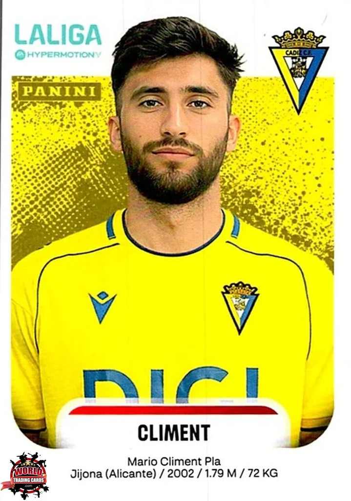 Cromo Trading Card Fútbol-Climent-Cádiz CF-Panini La Liga HypermotionV 2025-2026-86-Basico