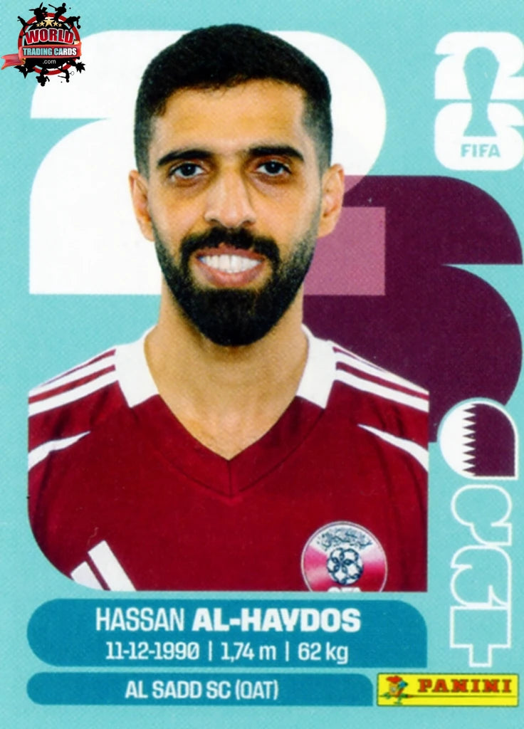 #QAT016 | Panini | Fifa World Cup Stickers | 2026 | Hassan Al-Haydos | Qatar | Base - International version