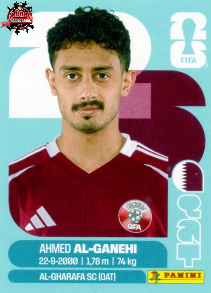 #QAT019 | Panini | Fifa World Cup Stickers | 2026 | Ahmed Al Ganehi | Qatar | Base - International version