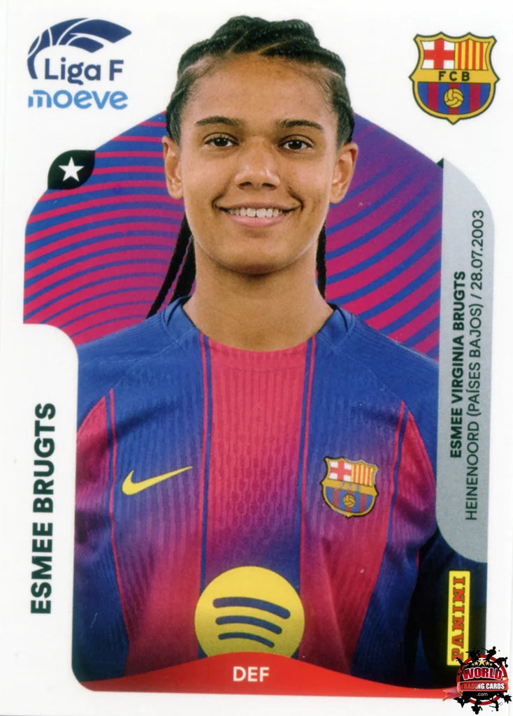 Cromo Trading Card Fútbol-Esmee Brugts-FC Barcelona-Panini Liga F Moeve 2025-2026-91-Basico
