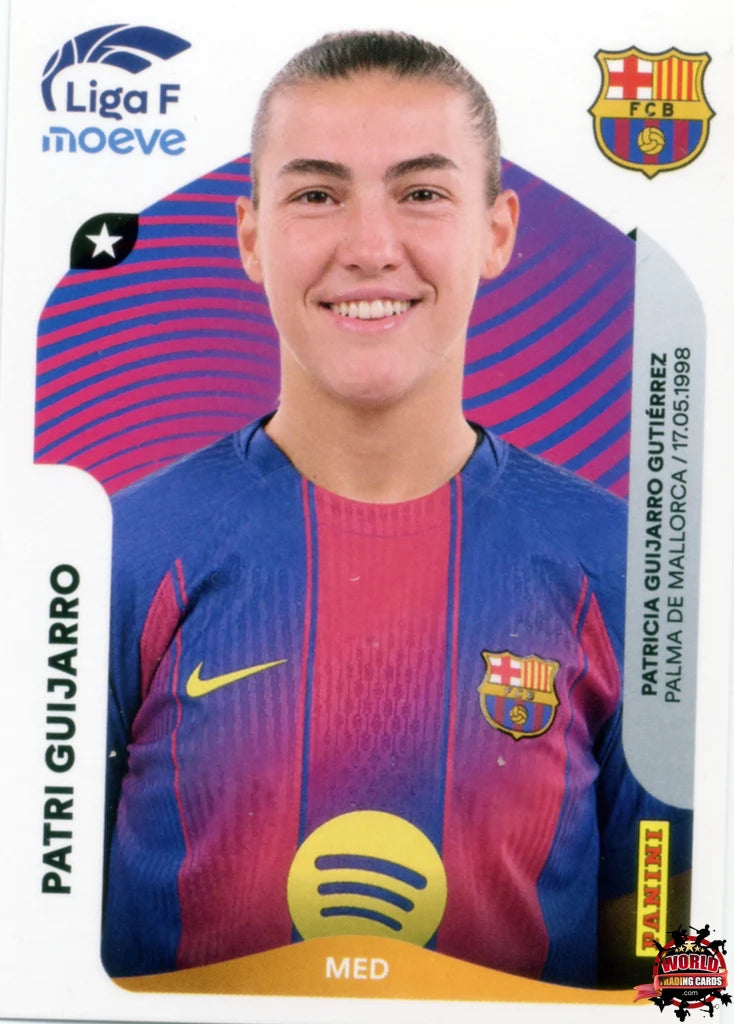 Cromo Trading Card Fútbol-Patri Guijarro-FC Barcelona-Panini Liga F Moeve 2025-2026-92-Basico