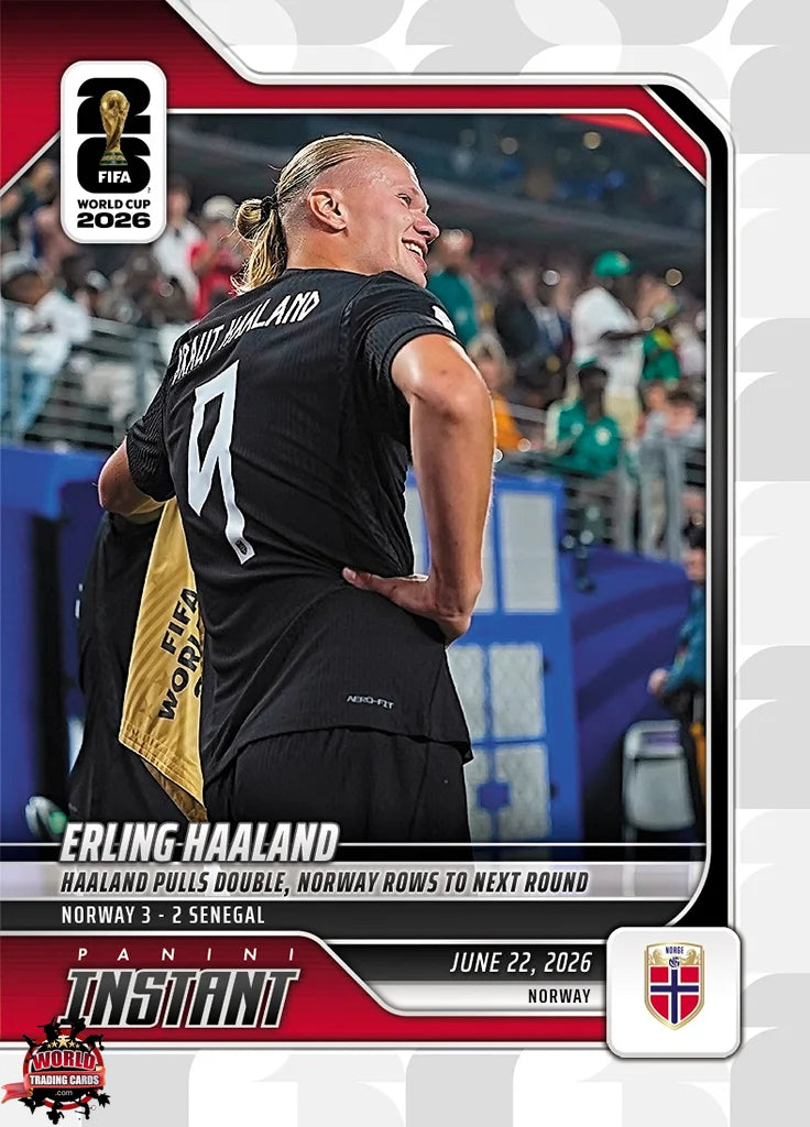 PIWC095 | Panini | FIFA World Cup | 2026 | PANINI INSTANT | Erling Haaland | Base | Exclusive USA | Limited Editions | PREORDEN | ENVÍO 40 días aproximadamente desde la fecha de compra.