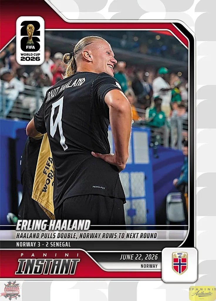 PIWC095 | Panini | FIFA World Cup | 2026 | PANINI INSTANT | Erling Haaland | Base | Exclusive USA | Limited Editions | PREORDEN | ENVÍO 40 días aproximadamente desde la fecha de compra.