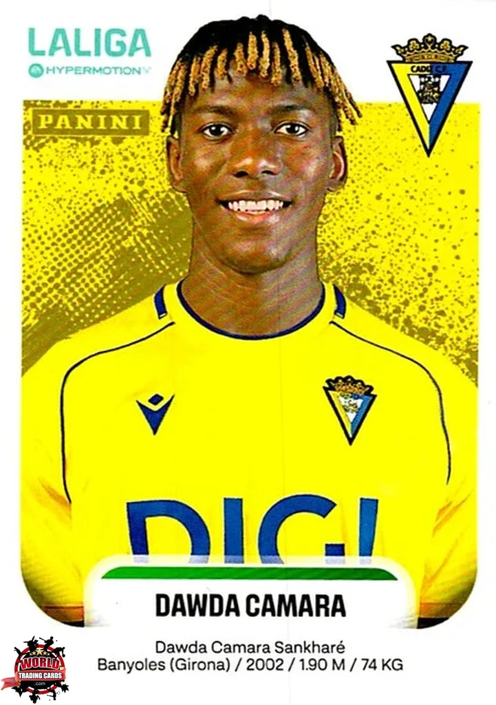 Cromo Trading Card Fútbol-Dawda Camara-Cádiz CF-Panini La Liga HypermotionV 2025-2026-96B-Basico