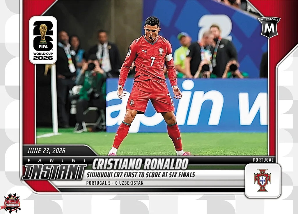 PIWC099| Panini | FIFA World Cup | 2026 | PANINI INSTANT | Cristiano Ronaldo | Base | Exclusive USA | Limited Editions | PREORDEN | ENVÍO 40 días aproximadamente desde la fecha de compra.