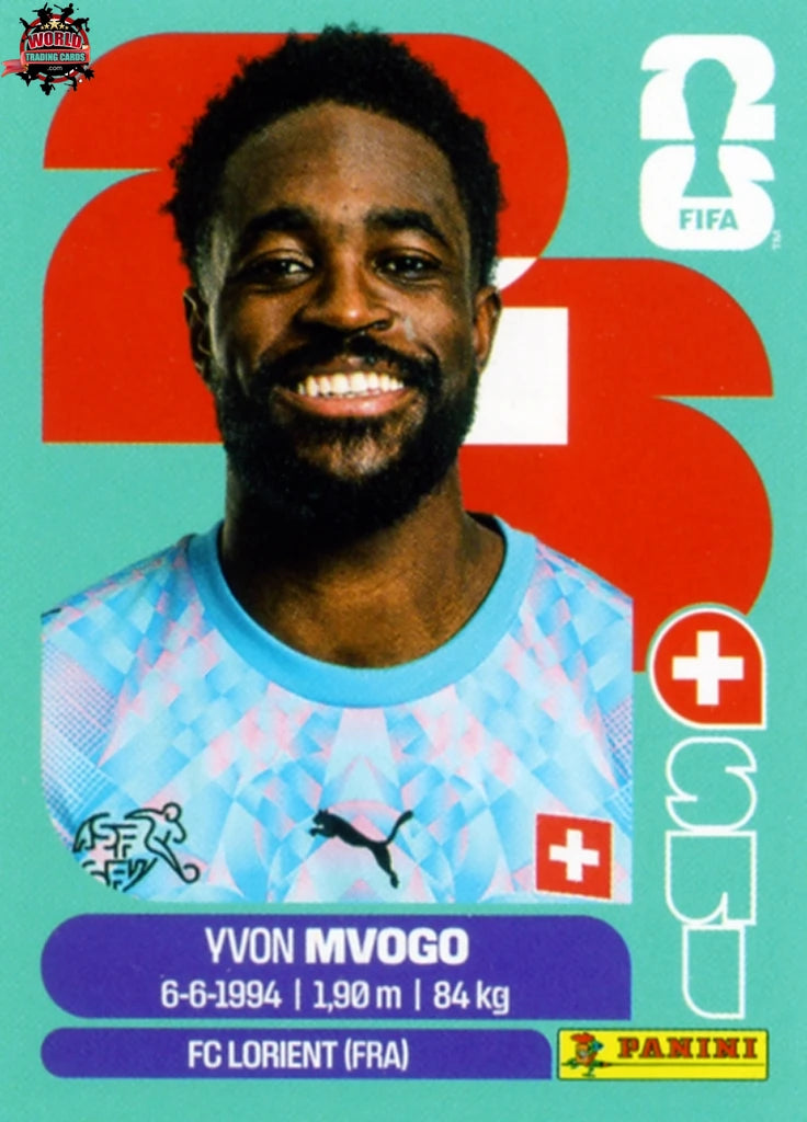 #SUI003 | Panini | Fifa World Cup Stickers | 2026 | Yvon Mvogo | Switzerland | Base - International version