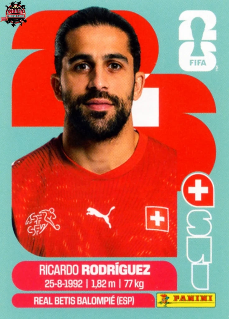 #SUI005 | Panini | Fifa World Cup Stickers | 2026 | Ricardo Rodriguez | Switzerland | Base - International version