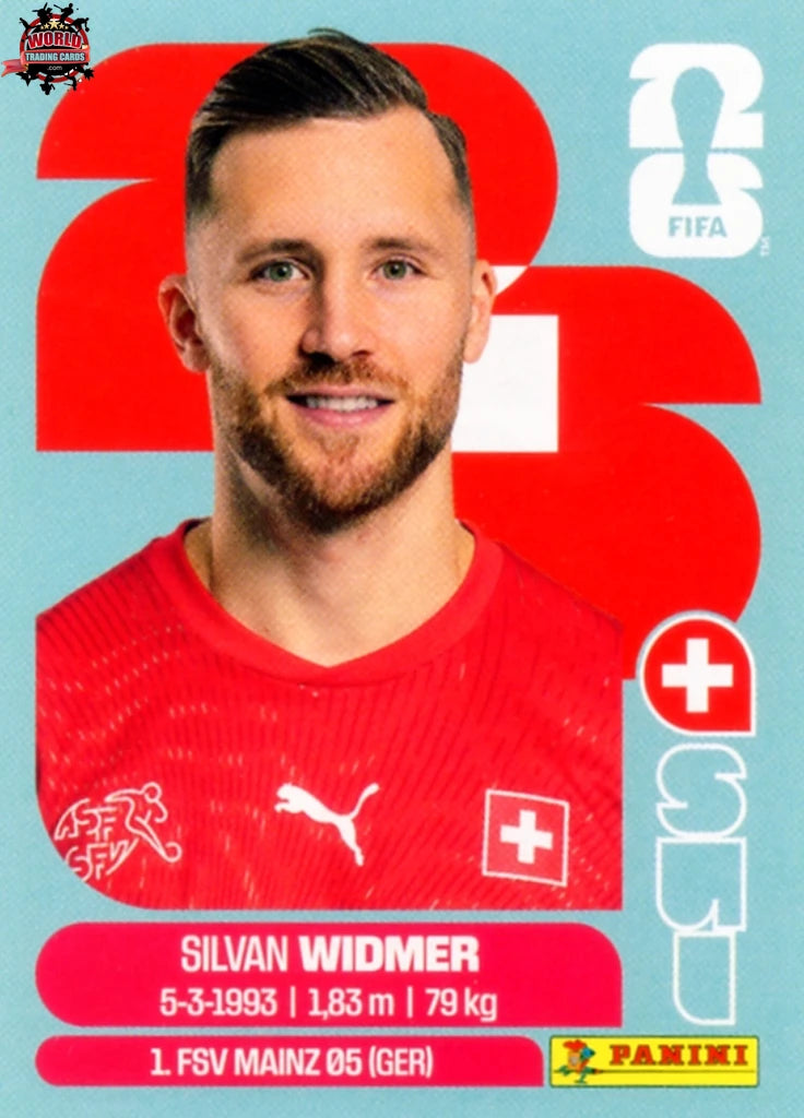 #SUI008 | Panini | Fifa World Cup Stickers | 2026 | Silvan Widmer | Switzerland | Base - International version