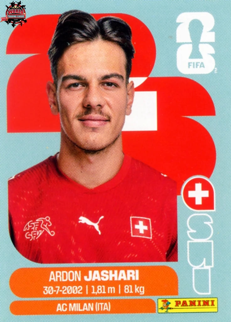 #SUI014 | Panini | Fifa World Cup Stickers | 2026 | Ardon Jashari | Switzerland | Base - International version