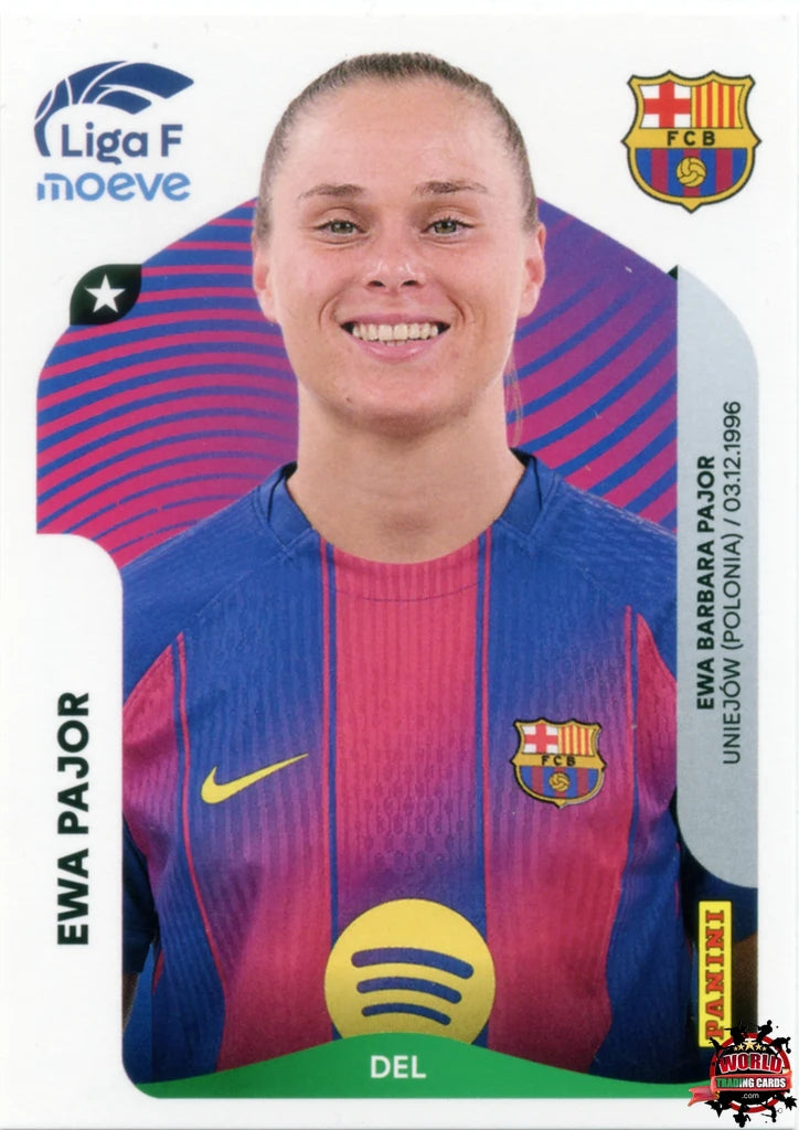 Cromo Trading Card Fútbol-Ewa Pajor-FC Barcelona-Panini Liga F Moeve 2025-2026-101-Basico